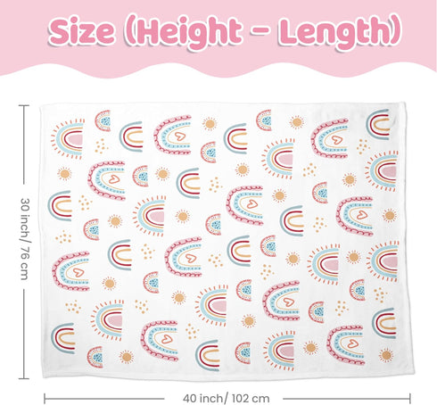 30 40 SANDJEST Rainbow Kid Blanket for Girls - x Kids Minky Blanket - Gifts for Kids on Birthday Christmas Nursery
