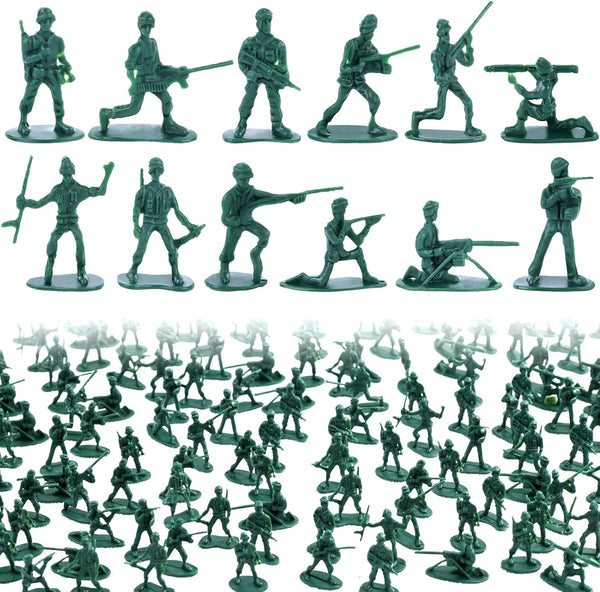 LovesTown 200PCS Army Men Toy Soldiers, Green Soldier Figures Plastic Army Men Playset for Boys Birthday Gift
