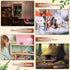 200 Pcs Miniature Dollhouse Flooring, Wooden Dollhouse Floor Boards for 1:12 Scale Accessories
