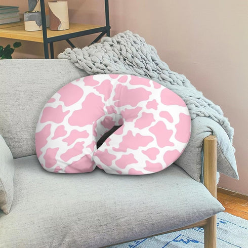 Nursing Pillow Cover Pink Cow Breast Feeding Pillows for Babies Boys & Girls Soft Breathable Nursing Pillow Case U