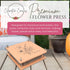 10 Wooden Flower Press - Durable Bolt Lock Design Complete Pressing Kit w/White Absorbent Sheets, Ebook Guide & More