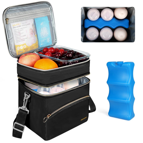 Jaffzora Momcozy M5/S12 Pack, Wearable Breast Pump Bag with Cooler Compartment Compatible with Pro, Elvie & Medela Pump