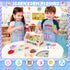 Counter Playset 2 3 4 5 6 Wooden Ice Cream Toy, Ice Cream for Kids, Toddler Pretend Play Kitchen Accessories