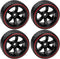 Hard Plastic Wheel Rims & Tires 12mm Hex for Traxxas HSP Tamiya Kyosho Himoto 1/10 RC Drift Car