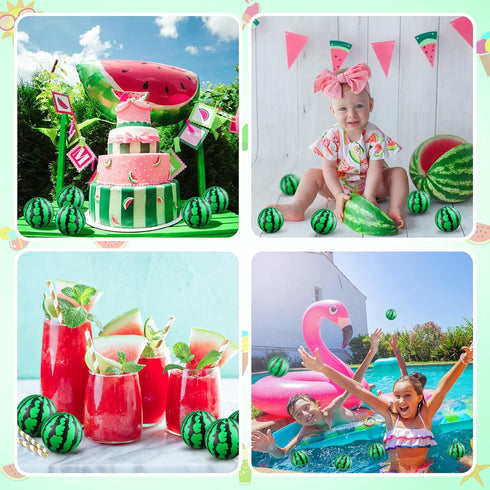 36 Pack 2.5 Inch Summer Zhanmai Watermelon Stress Balls Party Favors Sensory Fidget Toy Mini Watermelon Foam Balls One