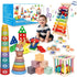 LearnToy Baby Toys 18-36 Months, Montessori 7-in-1 Activity Set - Stacking Blocks,
