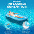 SWIMLINE 71" Swimming Suntan Tub, Classic Inflatable Tanning Lounge Float with Adjustable Pillow, Long - Outdoor