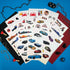 100Pcs Race Car Stickers for Kids, Racing Decals and Party Favors for Race Car Birthday Decorations