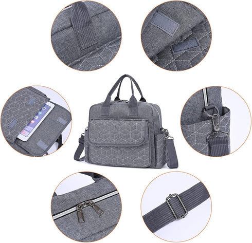 Diaper Bag Tote, Multifunction Travel Baby Changing Bag for Mom