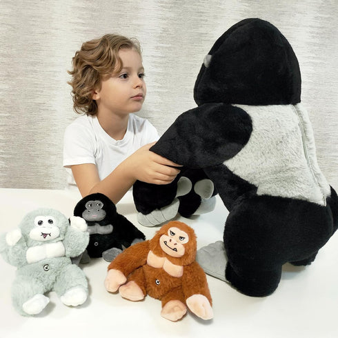 19.6" MaoGoLan Giant Gorilla Stuffed Animals - Large Plush Gorilla with Babies, Soft and Cuddly Companion Toy Gifts