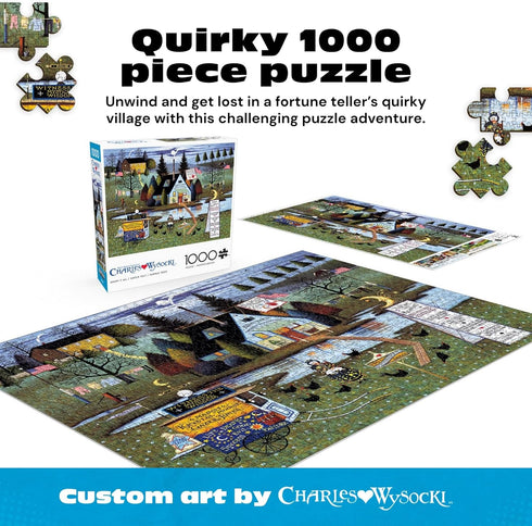 1000 Buffalo Games Charles Wysocki Know It All Piece Jigsaw Puzzle, Americana Folk Art Puzzle for Adults