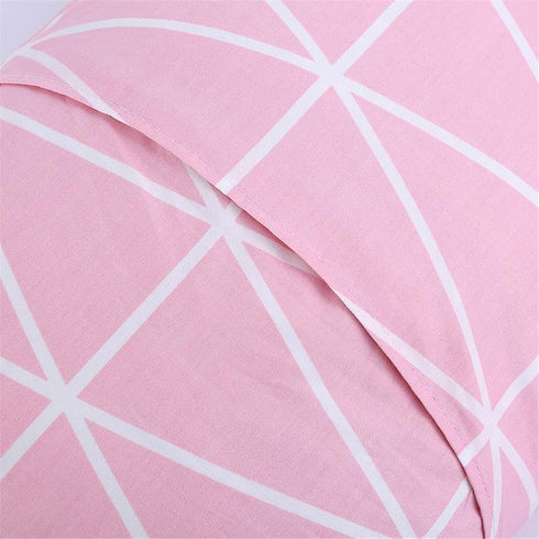 Kids Toddler Pillowcases 2 Pack, Fits 13 x 18 or 12 x 16 Pillows, Pink Link/Dot, by UOMNY