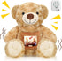 Recordable Bear with Voice - 12 Inch Brown Stuffed Animal for Baby Shower & Birthday Gifts with Picture Messages