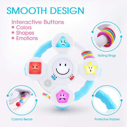 BEST LEARNING My Spin & Learn Steering Wheel - Interactive Educational Toys for Infants 6 to 36 Months