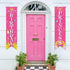 Sumind Princess Birthday Pink Decorations, Royal Door Banner Photo Backdrop for Girl Women Theme Party Baby Shower
