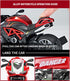 Pull Back Motorcycle Model - 1:12 Scale Toy Motorcycle with Light and Music Gift for Children (Red) Boys and Girls