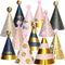 PixiPy Birthday Party Hats for Kids, 12 pc Colorful Cone-Shaped 7 inch Celebration Headwear Supplies