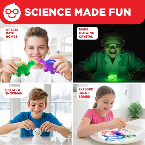 8-12 Set, 100+ 8+ Doctor Jupiter Super Science Kit for Kids Ages | Chemistry STEM Toy with Experiments & Geyser Tube