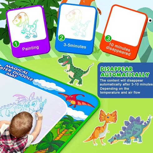 GORISPI 40 32 Inch 3 4 5 6 7 8 Water Doodle Mat, x Mess Free Drawing Mat, Educational Toy for Years Old Boys Girls