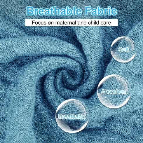 NUEUAP 6 Pack 10x20 inches (6, Muslin Burp Cloths Soft and Breathable Burp Cloths Baby boy It is a Must-Newborn