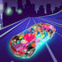 ArtCreativity Light Up Transparent Sensory Car Toy for Kids, 1PC Bump and Go with Colorful Gears and Music