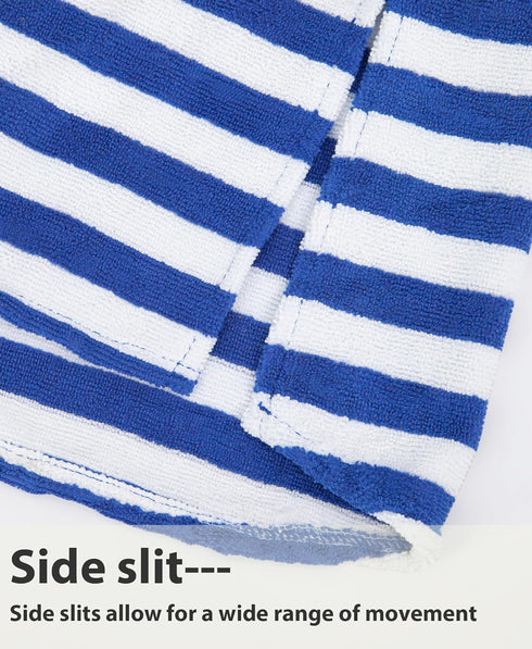 Kids' Hooded Towel Poncho with Zipper - Stylish Beach Cover-Up for Boys & Girls