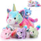 5 Pieces Caticorn Plush Toy Set 16 Inch Mommy Cat Unicorn Stuffed
