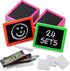 Mini Chalkboard for Kids - Pack of 24, Goodie Bags Stuffers with 2 Chalk Sticks and 1 Eraser