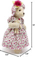 16" oitscute Teddy Bears Baby Cute Soft Plush Stuffed Animal Toy for Girl Women (Red Flower)