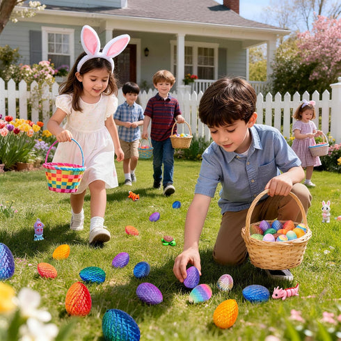 YILCER Mini Dragon Eggs & Animals Prefilled Easter Eggs Easter Basket Essentials&Stuffers Surprise Toy Eggs with Mini