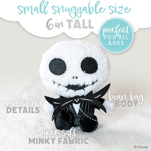 KIDS PREFERRED Disney Cuteeze Nightmare Before Christmas Jack Skellington Plush Toy for Babies and Toddlers, 6 inches