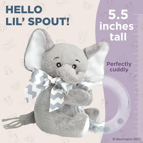 Bearington Lil' Spout The Baby Elephant Stuffed Animal, 5.5 Inch Plush Elephant