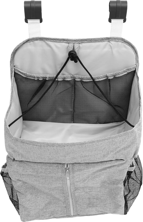 Cradle Hanging Bag and Diaper Storage Caddy for Nursery, Bed Organizer with