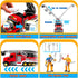 i diy 2pcs 3-5 Fire Truck Toy with Sound & Light - Firefighter & Water Sprinkler with Water Tank - Friction Powered Toy