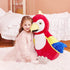 IKASA Giant 26" Parrot Stuffed Animal Plush Toy, Large Scarlet Macaw, Jumbo Soft Fluffy Fat Plushie for Kids
