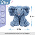 Hopearl Adorable Plush Calf Elephant Toy - Floppy Elephish Ultra Soft Stuffed Animal - Blue, 9''