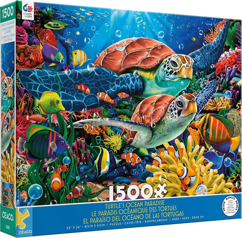 1500 32 24 Inches Piece Turtles Ocean Jigsaw Puzzle - x