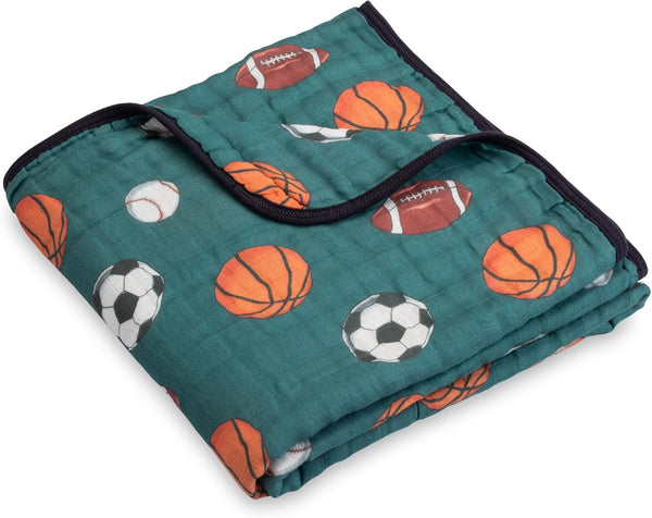 LollyBanks Muslin Baby Blanket, 100% Cotton Soft and Breathable Newborn Muslin Quilt,