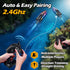 jogpun 30KMH 7 8-12 Cooling,20Mins,Low Alert,2.4Ghz,Blue RC Remote Control Boat with LED Light Modes Waterproof