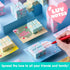 28 Packs JOYIN Valentines Day Gift Cards with Infinity Magic Toys, Colorful Hand-Held Flip Toy, Stress Relief Fidget