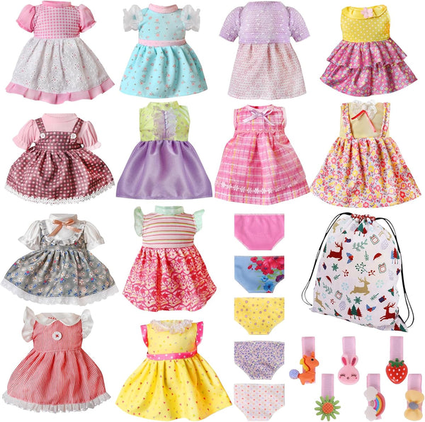 Alive Baby Doll Clothes and Accessories - 10 Sets Girl Doll Clothes