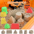 34Pcs 8 6 5 4 2.2lbs 3 4 5 Sand Construction Site Kit Sensory Bin Toy for Toddler with Vehicles, Castle Molds, Road
