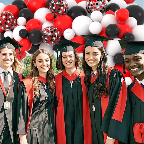 Red Black White Balloon Garland Arch Kit for Birthday Wedding Graduation Party Decorations