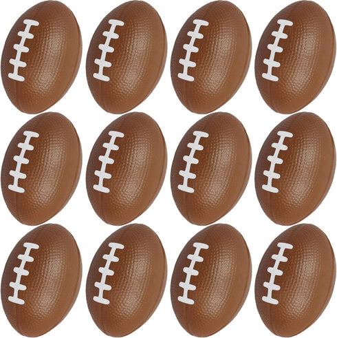 Mini Foam Footballs - 12 Pcs Pack, 3.25” Inch Party Favor Balls for Kids