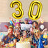 Gejoy 40 Inch Number 30 Balloons - Jumbo Foil Giant Balloons for 30th Birthday Party Decorations (Gold)