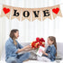 KatchOn Burlap Love Banner for Romantic Decoration - 7x5 Inch | No DIY | Engagement Party, Anniversary, Mothers Day