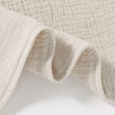 LAWKUL Baby Lovey Organic Cotton Muslin Soft Security Blankets, Comfy Lovie for Infant Boy Girls Unisex Bunny Khaki