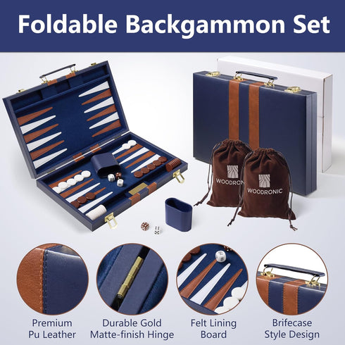 Backgammon Sets 11 inch 2 Backgammon Set Backgammon Set, for Adults - Classic Board Games for Players Adults - Small