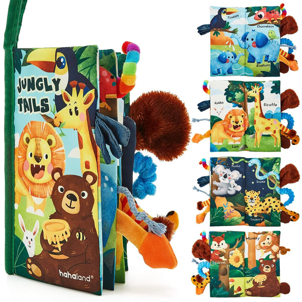 Baby Books for 0-6 Months, High Contrast Sensory Tummy Time Toys, Touch Feel Book for 6-12 Months, Christmas Gift