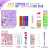 MAIGOZON 56 Set Mermaid Art Craft Kit for Kids, Piece with Pencil Case, Markers, Crayons, Gel Pens, Erasers, Stencils